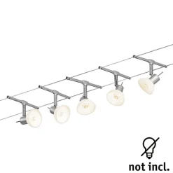 Paulmann Sheela kabelsysteem 5lamps chroom mat