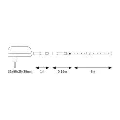 Paulmann SimpLED Motion LED strip set, 5m afstandsbediening RGB