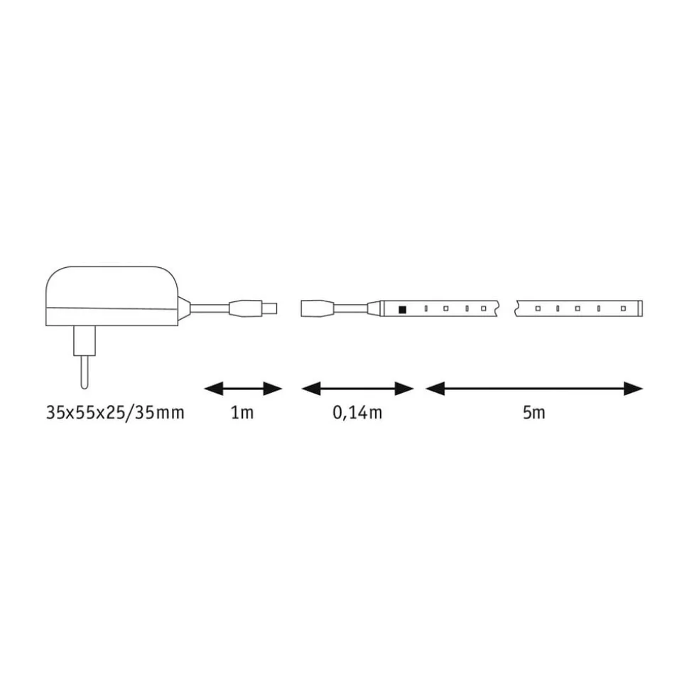 Paulmann SimpLED Motion LED strip set, 5m afstandsbediening RGB