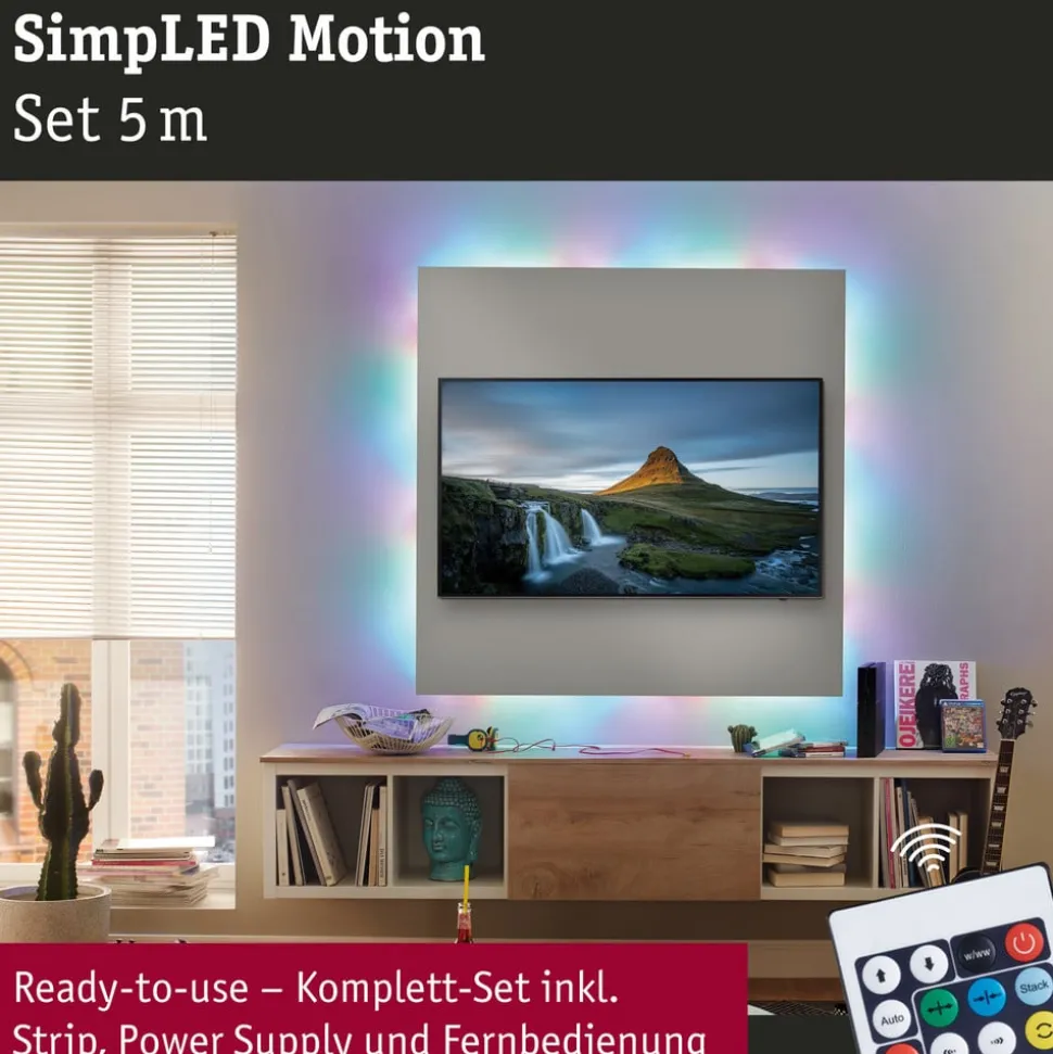 Paulmann SimpLED Motion LED strip set, 5m afstandsbediening RGB