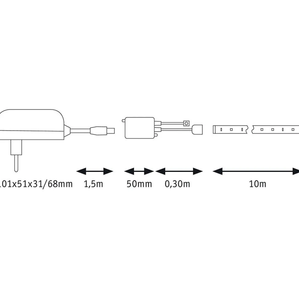 Paulmann SimpLED strip set, 28 W, RGB, 10 m