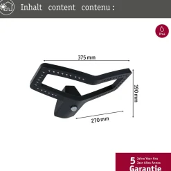 Paulmann Slimme wandlamp Alara, RGBW antraciet IP44