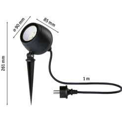 Paulmann Smart LED grondspies spot Kikolo, CCT, antraciet, IP65