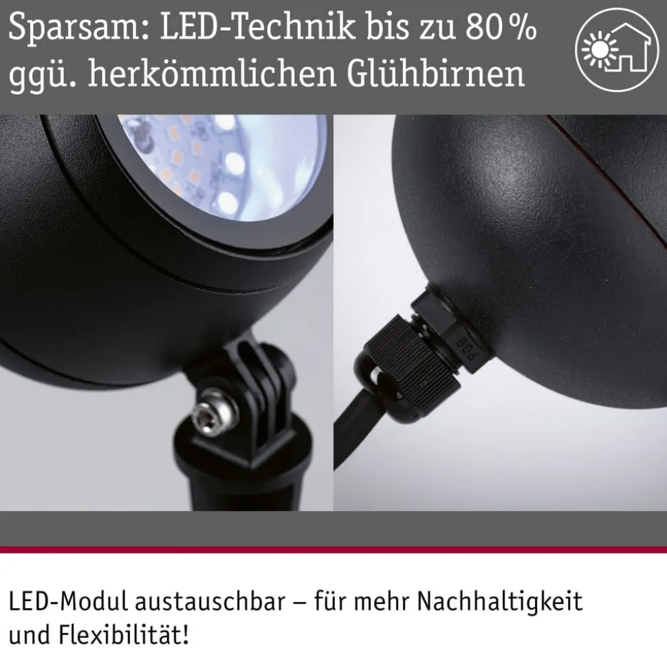 Paulmann Smart LED grondspiesspot Kikolo, RGBW, antraciet IP65