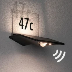 Paulmann solar-huisnummer lamp Yoko, antraciet