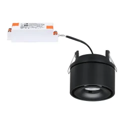 Paulmann Spircle LED inbouwlamp, mat zwart