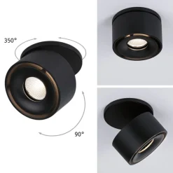 Paulmann Spircle LED inbouwlamp, mat zwart