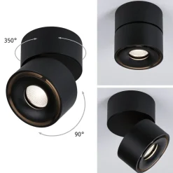 Paulmann Spircle LED opbouwspot, mat zwart