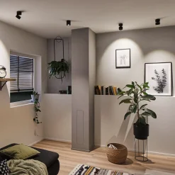 Paulmann Spircle LED opbouwspot, mat zwart