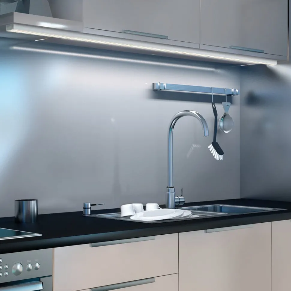 Paulmann Square profiel, alu, diffusor gesatineerd