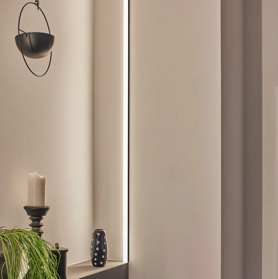 Paulmann Square profiel, zwart, diffusor wit, 1m