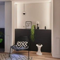 Paulmann Square profiel, zwart, diffusor wit, 1m