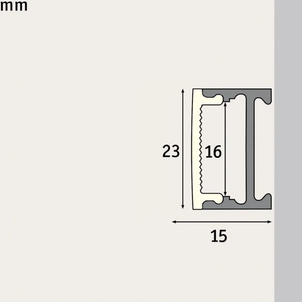 Paulmann Square profiel zwart diffusor zwart 2m