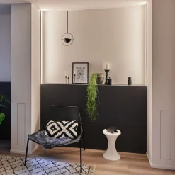 Paulmann Square profiel, zwart, diffusor wit, 2m