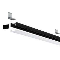 Paulmann Square profiel, zwart, diffusor wit, 2m