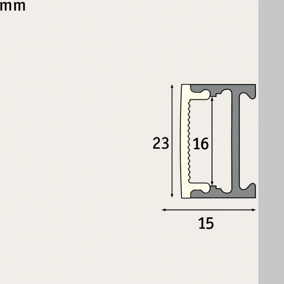 Paulmann Square profiel, zwart, diffusor wit, 2m