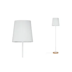 Paulmann Stellan vloerlamp met stoffen kap wit