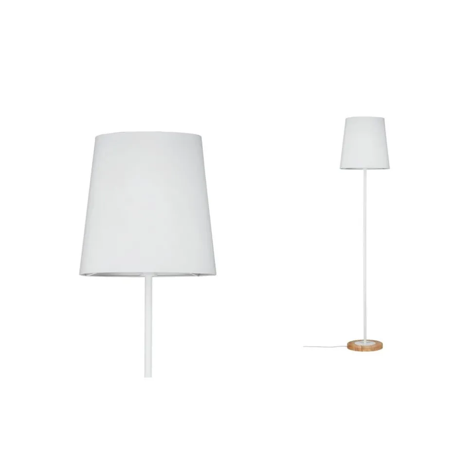 Paulmann Stellan vloerlamp met stoffen kap wit