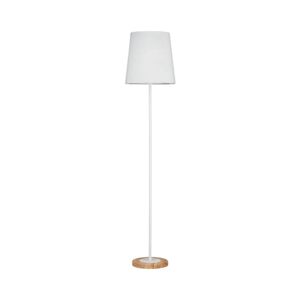 Paulmann Stellan vloerlamp met stoffen kap wit
