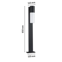 Paulmann Tralia tuinpadverlichting, antraciet Hoogte 65 cm aluminium IP44 E27