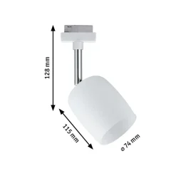 Paulmann URail Blossom spot wit, glas satijn