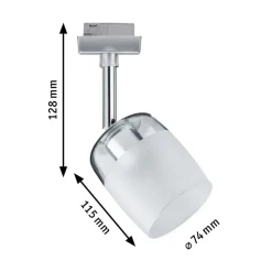 Paulmann URail Blossom spot, chroom/helder