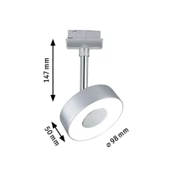 Paulmann URail Circle LED spot rond 4.000K chroom