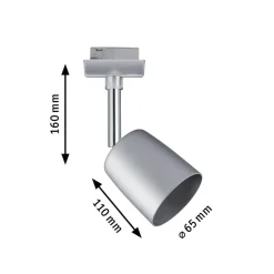 Paulmann URail Cover Spot, mat chroom