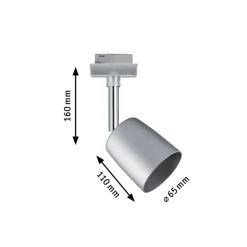 Paulmann URail Cover Spot, mat chroom