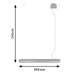 Paulmann URail hanglamp Barre in mat chroom