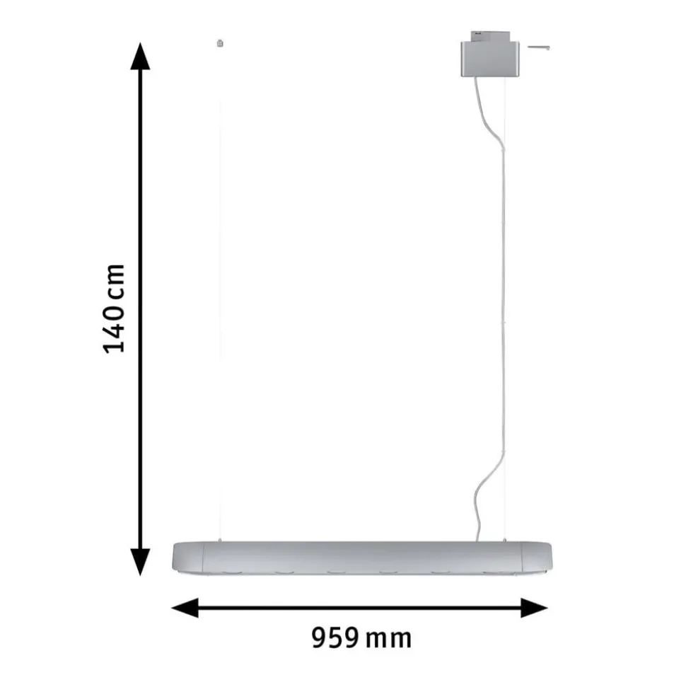 Paulmann URail hanglamp Barre in mat chroom