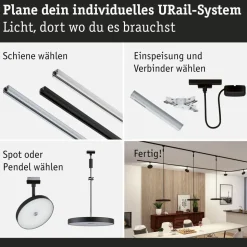 Paulmann URail Hildor LED spot zwart 4.000K