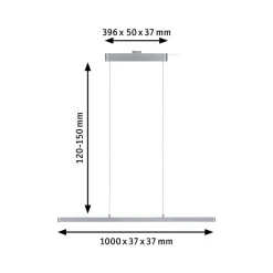 Paulmann URail LED-slinger Lento chroom mat