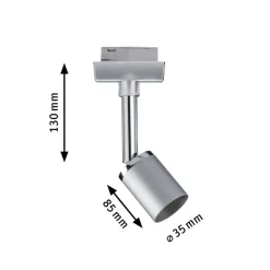 Paulmann URail Pure II Spot, chroom mat