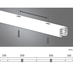 Paulmann URail rail, wit, lengte 100 cm, aluminium