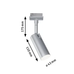 Paulmann URail Tubo LED-spot, chroom mat
