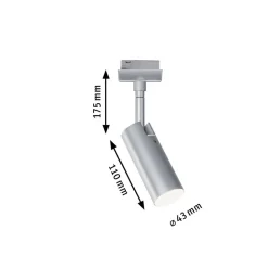 Paulmann URail Tubo LED-spot, chroom mat