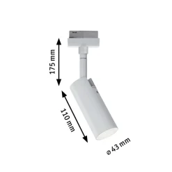 Paulmann URail Tubo LED-spot, wit