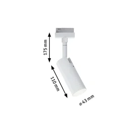 Paulmann URail Tubo LED-spot, wit
