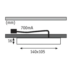 Paulmann Vane LED onderbouwlamp 2per set