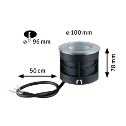 Paulmann Vanea LED inbouwlamp IP67, Ø 10cm