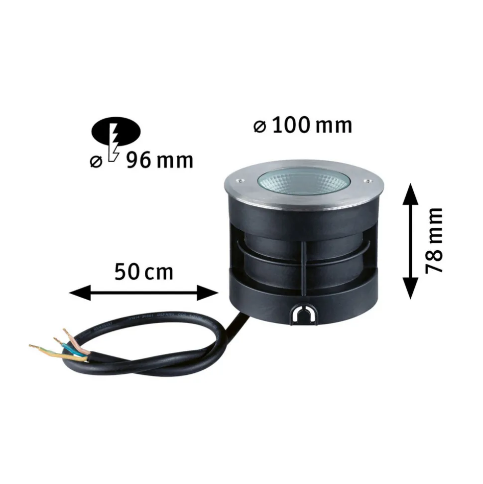 Paulmann Vanea LED inbouwlamp IP67, Ø 10cm