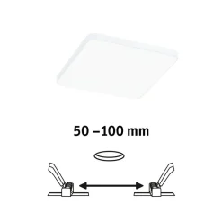 Paulmann Veluna Edge LED inbouw IP44 4000K 12x12cm