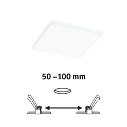 Paulmann Veluna Edge LED inbouw IP44 4000K 12x12cm