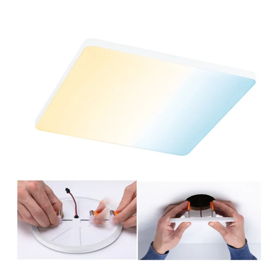 Paulmann Veluna Edge ZigBee CCT hoekig 20x20 cm