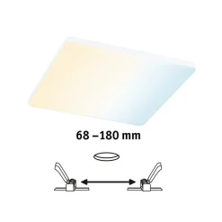 Paulmann Veluna Edge ZigBee CCT hoekig 20x20 cm