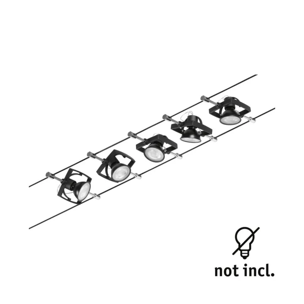 Paulmann Wire Mac II kabelsysteem, 5 m, zwart