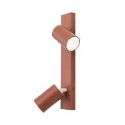 Penn plafondspot, koraalrood, lengte 35 cm, aluminium