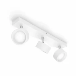Philips Bracia LED plafondspot 3-lamps, wit