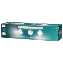 Philips Bracia LED plafondspot 3-lamps, wit